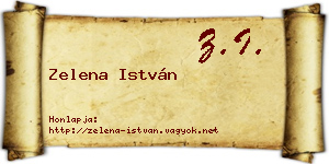 Zelena István névjegykártya